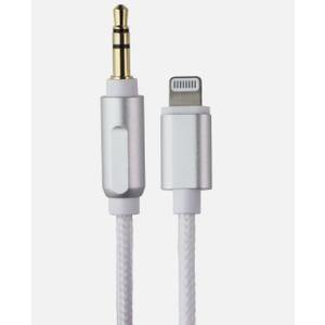 Acoustix (6-Ft) 3.5mm to 8-Pin Braided Auxiliary Cable - White