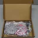 Syhood 28 Pcs Christmas Hanging Ceiling Snowflake Decorations 10000 Strand Tinsel Icicles Ornament Christmas Hanging Snowflakes Ornament for Winter Decor Holiday Wonderland(Silver)