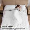 yescool Weighted Blanket for Adults (25 lbs, 60" x 80", Snowy Stripes) Heavy Blanket for Sleeping Perfect for 240-260 lbs, Queen Size Breathable Blanket with Premium Glass Bead, Machine Washable