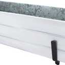 Achla Designs Medium White Flower Box- 2x6 Railing Brackets