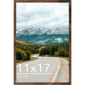 11x17 Picture Frame Deep Brown for Wall Hanging, Wood 11 x 17 Frame Photo Frame for Wall Horizontally or Vertically, Deep Brown, 1 Pack