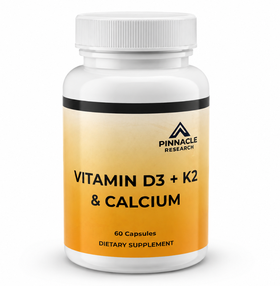 Vitamin D3 K2 Calcium - Bone Heart Muscle Support 5000 IU 60 Capsules