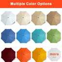 MASTERCANOPY Patio Umbrella 9 ft Replacement Canopy for 8 Ribs-Creamy White Canopy Only