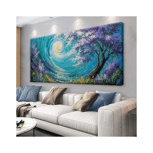 Abstract Wall Art For Living Room Decorations Large Purple Tree Abstract Wall Decor Canvas Art Wall Decor Picture For Bedroom Kitchen Office Home Artwork 29 X 58 Inch