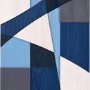 Whispers of Blues II" Hand Made & Hand Finished Solid Paulownia Wood Abstracts Wall Art