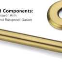 8 Inch Shower Arm and Flange Champagne Bronze, Ceiling Mounted Shower Arm for Rain Shower Head