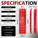 USYATO 41" Traction Boards Offroad,Heavy Duty Recovery Traction Boards with Jack Base, Offroad Accessories 4x4 for Trucks, Jeeps, SUVs, Mud, Snow, Sand, Scree With 2 Straps & Storage Bag (Red)