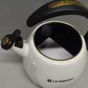 Le Creuset Enamel on Steel Cloche Kettle, 2.2 qt., White with Gold Accents