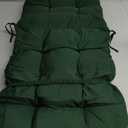 Waterproof Adirondack & Rocking Chair Cushion Indoor and Outdoor High Back Patio Cushions with Ties 43.3 X 19.7 Inch(Without Chair) (1, Dark Green)