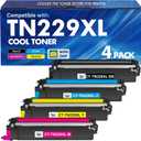 TN229 TN229XL Toner Cartridges MFC-L3780CDW MFC-L3720CDW: Compatible for Brother HL-L3280CDW HL-L3220CDW HL-L3300CDW HL-L3295CDW TN 229 229XL TN-229XL TN-229 229XL Toner Cartridges 4 Pack Printer