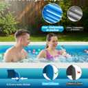 120" Large Inflatable Pool for Kids & Family, 4-Layer Thickened Blow Up Pool (Stronger Than 3-Layer), 0.32mm Heavy Duty PVC, Durable Swimming Pool for Adults, Kids & Pets Backyard Summer Blue