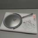 8" Lighted Makeup Mirror, 10X Makeup Mirror with Lights, Double Sided Dimmable Magnifying Mirror with Light, Rechargeable and Brightness Adjustable, Cordless Vanity Mirror with Lights (Chrome)