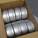 TecUnite 48 Pack 2 Ounce Metal Tin Cans Round Empty Container Salve Tins with Clear Lid for Kitchen, Office, Candles, Candies