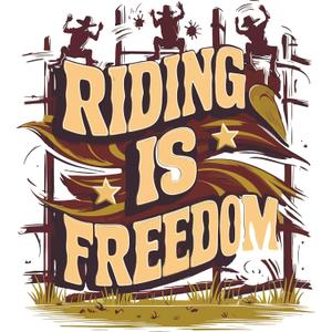 Riding is Freedom Quote Riders Club Ranch Horse Riding Wall Decal Wall Dcor Vinyl Sticker Size: 28 x 28