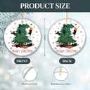 3 x Meowy Christmas Cat Ornament  Funny Ceramic Holiday Decoration with Black Cats in Christmas Tree  Cute Pet Lover Gift  Rustic Farmhouse Xmas Tree Dcor with Cats