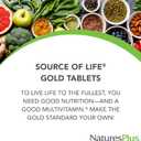 NaturesPlus Source of Life GOLD Multivitamin - 90 Tablets - With Vitamins D3, B12 & K2 - Blood, Bone & Immune Support - Vegetarian & Gluten Free - 30 Servings Best By: 03/2029