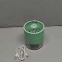 Personal Cooling Fan and Small Air Humidifier 350ml with LED Night Light, Desktop USB Charging Humidifier and Fan 3 in 1 for Office and Small Room, No Battery (Green)