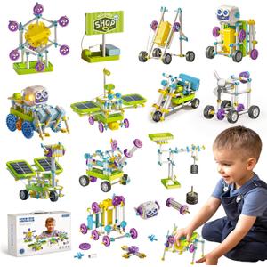 STEM Toys, SMILESSKIDDO 434 PCS Building Blocks, 36+ Robot Models Learning & Education Science Kit Toys, 5 6 7 8 9 10 11 12 Year Old Boy and Girl Gift
