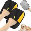 Pet Hair Removal Glove,2Pcs,Electrostatic Gloves Pet Hair Removal,Highly Efficient,Pet Hair Remover Glove,9.45-Inch Large Brush Surface,Reusable Cat Grooming Gloves for Couch,Sweater,Carpet,Curtain.