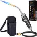 Propane Torch Kit,Mapp Map Gas Torch with Included Holster,Trigger Start 5' Long Hose,Adjustable Flame Map Gas Torch Kit,Brazing Torch Kit,Soldering Torch for Welding Soldering Brazing