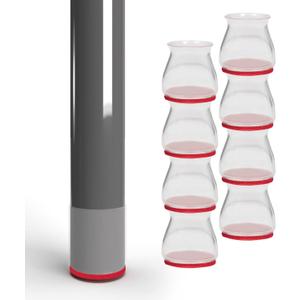 Ruby Sliders Small As Seen On TV - Premium Chair Covers Protect Hardwood & Tile Floors - Stretchable - Fits Smaller Furniture Leg Sizes & Most Shapes - Chairs Slide Noiselessly - 8 Pack