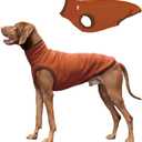 Sweatshirt for Vizsla/Weimaraner/Poodle/Dalmatian/German Dog, Reflective Sleeveless Warm Cotton Clothes for Big Dogs (Black, X-Large(Chest 26.5'', Back 23''))