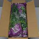 Yastouay Artificial Flowers for Outdoors, 26 Bundles Fake Outdoor Flowers, UV Resistant Artificial Plants & Flowers for Decoration, Purple Realistic Morning Glory for Outdoor Porch Garden Decoration