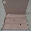 CHESONA for iPad Pro 13 inch Case 2024 with Keyboard, Easy-Set Floating Cantilever Stand, Smart Trackpad, 7 Color Backlit with Battery Digital Display, Keyboard Case for iPad Pro 13 (M4), Pink