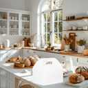 3 x UnicoPak 5 Pack 10x7x7.5 Extra Large Gable Boxes, White Gift Boxes with Handle Lunch Boxes To Go for Birthday Wedding Party Favors Picnic Welcome