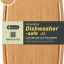 Lightweight Durable Bamboo Cutting Board with Non-Slip Feet, Reversible Wood Cutting Board with Juice Groove Easy to Store & Clean, Water-Resistant Ideal Kitchen Gift for Home Cooks (12"L x 9.1"W, Carbonized Bamboo(Brown))