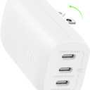 Belkin 3-Port USB C Charger Block 67W - PPS, USB-C PD3.1 Super Fast Charging Charger - Samsung Galaxy S25, Apple iPhone 17, Air, Pro, MacBook, AirPods, Apple Watch, Nintendo Switch 2 & More - White