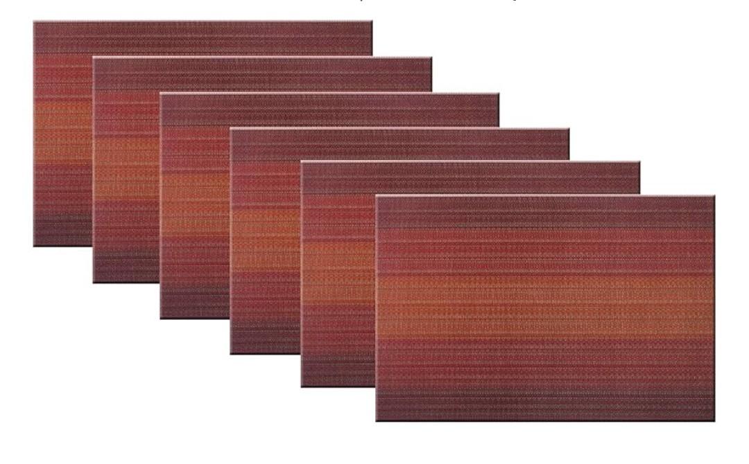 Placemats Set of 6 ,Heat Resistant Vinyl Woven Washable Table mats Sets (6 Placemats)