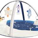 Skip Hop Tummy Time Mat, 3-in-1 Activity Baby Play Gym, Age 0-2y, Celestial Dreams, Grey, 96.5 x 96.5 x 48.2 cm