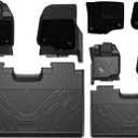 3W Floor Mats & Front Carpet Fit for 2015-2025 2026 Ford F150/ F-150 Lighting SuperCrew Cab (w/ o Fold Flat Storage), TPE All Weather Accessories Custom Fit Full Set Pick-up Truck Car Liners