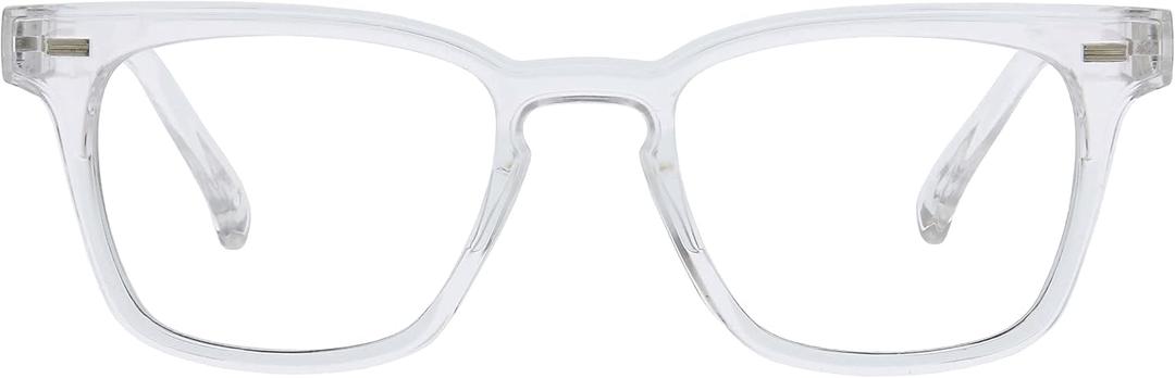 Peepers Blue Light Reading Glasses for Men & Women +2.00, Clear, Strut