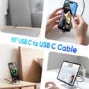 USB C Cable Right Angle - [2Pack 3.3FT] 60W Fast Charging USB C Cable Braided USB Type C Data Cable, 90 Degree C Port Charger Cord for iPhone 17/16/15 Pro Max, Tesla Model Y, MacBook, iPad, Samsung