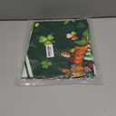 Hexagram Round St Patricks Day Tablecloth 70 Inch, St Patrick's Green Shamrocks Gnome Happy Truck Buffalo Plaid Tablecloths Cover for Party Home Dinner Decor