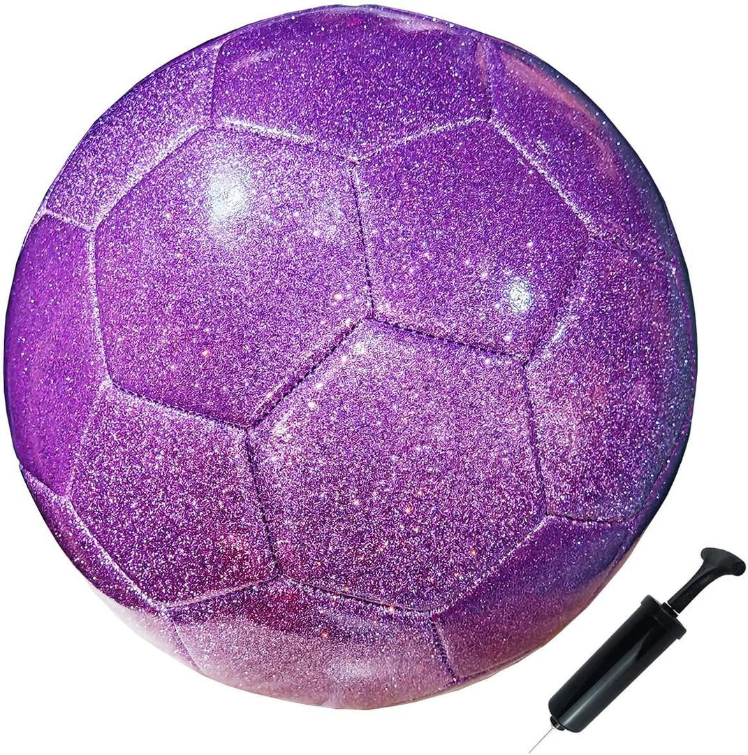 Soccer Ball Shiny Gift Size 3 4 5 Practice Training Come with Pump and Needle