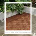 THYOI Premium Deck Tiles, Patio Flooring - Outdoor Waterproof Acacia Wood Tiles for All Weather Use - Balcony, Backyard, Indoor & Outdoor (Square Ft) (10, Dark Brown, 12S)