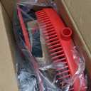 NACENA Broom and Dustpan Set, 52-in Long Adjustable Handle Broom Dustpan Combo with Dustpan Teeth to Automatically Clean Hair Suitable for Home Kitchen Office Hall FloorBlack&Red (1 Pack)