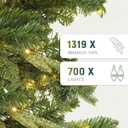 YITAHOME Pre-Lit Aspen Fir Artificial Christmas Tree 7.5ft with Remote, Layered Christmas Tree with Crystal Decorations, Noble Holiday Decor with 1319 PE & PVC Mixed Branch Tips, 700 Lights, Green