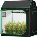 VIVOSUN R556 5x5 Grow Tent, 60"x60"x72" Roof Cube Tent with Observation Window and Floor Tray for Hydroponics Indoor Plant for VSF6450