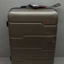 DUKAP RODEZ Hardside Luggage with Ergonomic Handles and TSA Lock | Spacious Traveling Suitcase, Travel Suitcase with Four Spinner Wheels and Studs | 24" Medium Luggage | Black