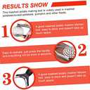 Manual Potato Masher Sweet Potato Crusher Vegetables and Fruits Kitchen Tool for Quick Food Preparation Silver