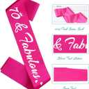 2 x 70 & Fabulous Birthday Sash, 70th Birthday Gifts idea for women, Funny 70th Birthday Party Suppiles, Hot Pink+ Silver(70 & Fabulous)