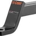 CURT 45050 Class 3 Trailer Hitch Ball Mount, Fits 2-Inch Receiver, 7,500 lbs, 1-Inch Hole, 4-Inch Drop, 2-In Rise, Gloss Black Powder Coat (No Size)