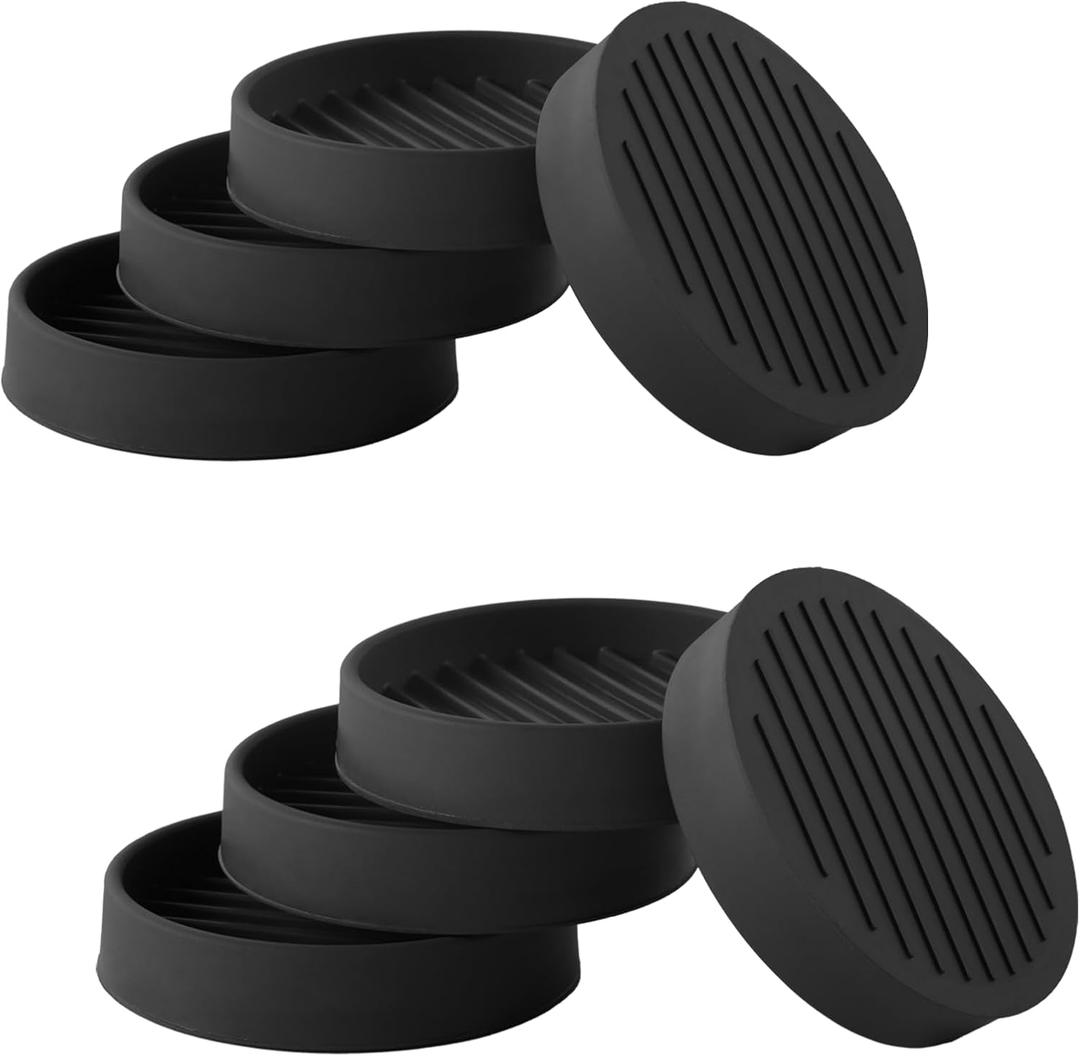 2.5x2.5 Round Rubber Furniture Caster Cups, Anti-Sliding Furniture Pads Bed Stopper Floor Protectors with Grip - Protect Any Flooring (8 Pcs Black) 2.5x2.5 Round Rubber Furniture Caster Cups, Anti-Sliding Furniture Pads Bed Stopper Floor Protectors with Grip - Protect Any Flooring (8 Pcs Black)
