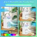 iFTY Small Portable Air Conditioners, Portable AC Unit w/Remote, 1.5L Water Tank, 3 Speeds, 2 Cool Mist, 3 Timers, 7 Night Light, Mini Air Conditioner, Personal Air Cooler Fan for Room Bedroom White