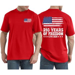 Men's 250 Anniversary USA Shirt American Flag T Shirt 250 Years America Anniversary Shirt Patriotic Shirts Tops, XXL