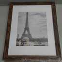 11x14 Picture Frame Set of 2, Made of Real Glass and Rustic Brown Wooden Frame, Display 8x10 Pictures with Mat or 11 x 14 Posters without Mat for Wall Mounting, Gallery Photo Frames